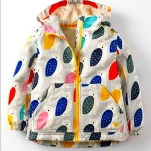 Mini Boden 7-8Y Girls Owl Jacket